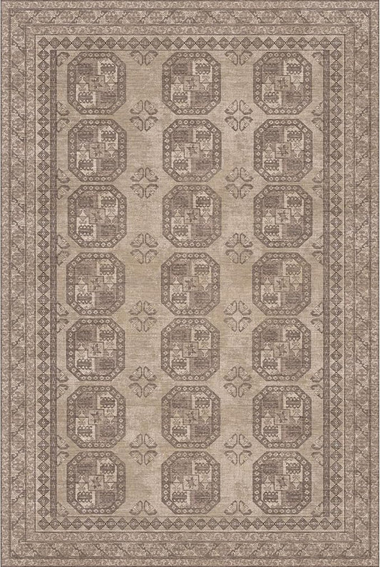 Kuden 2x3 Small Rug, Machine Washable, Non-Slip Backing, Vintage Style, Soft, Low Pile, Area Rugs for Entryway Kitchen Indoor Entrance