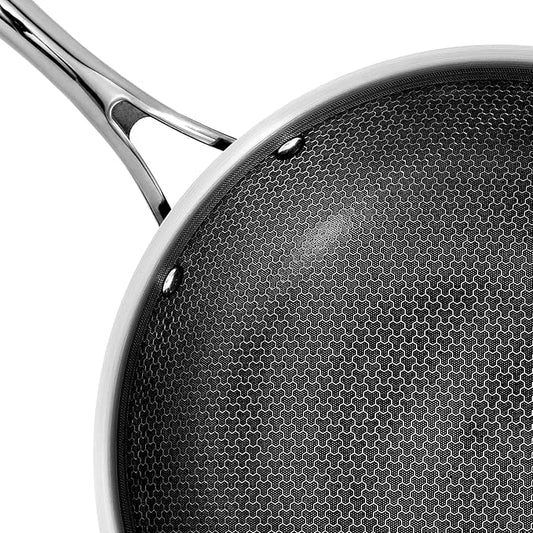 DELUXE Hybrid Ceramic Nonstick12 Inch Wok, Stay-Cool Handle,Dishwasher Oven Safe, Induction Ready, PFOA Free Compatible with All Cooktops