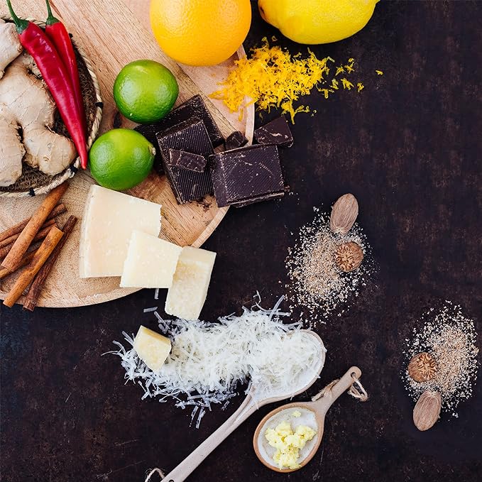 Microplane Kitchen Zester Grater with a Stainless-Steel Blade - Made in USA, for citrus, parmesan, ginger, chocolate & nutmeg from the Black Sheep Series