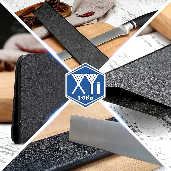 XYJ 3pcs/set Safety Knife Sheath Sleeves,Universal Knife Edge Guards For 14'' Kitchen Knife,Black ABS Knife Cover Case,Blade Guard Protectors,Chef Knives Covers or Sleeve(Knives Not Included)