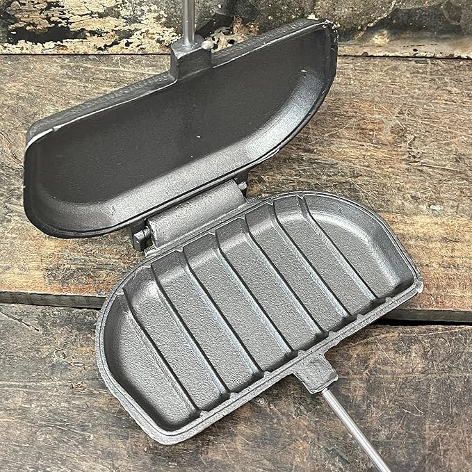ROME Panini Press Cast Iron Sandwich Cooker Designed For Use On BBQ Grills, #1305