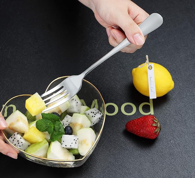 Kyraton Dinner Fork 12 Pieces, Stainless Steel 8.17 Inch Forks Silverware, Table Forks Set of 12
