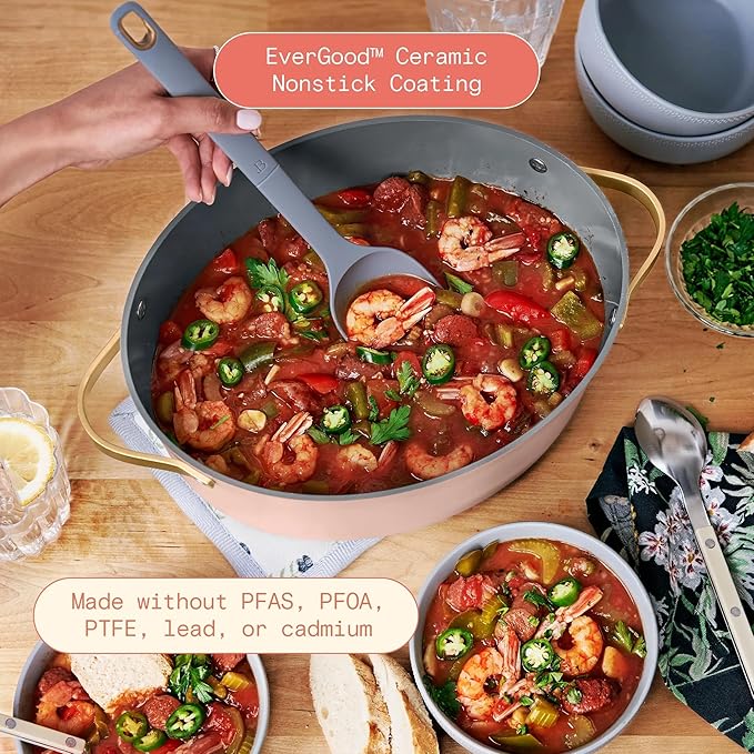 Beautiful 10-in-1, 6-Qt Electric Multi-Cooker | Programmable Touch Display | 7 Presets up to 400 °F | Sear Slow-Cook Steam Rice Warm | Oven-Safe Pot & Lid (Rose)