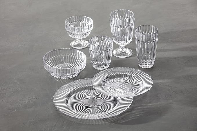 Fortessa Archie Glass Drinkware, Double Old Fashioned (Set of 6), 12.5 Ounce, Clear