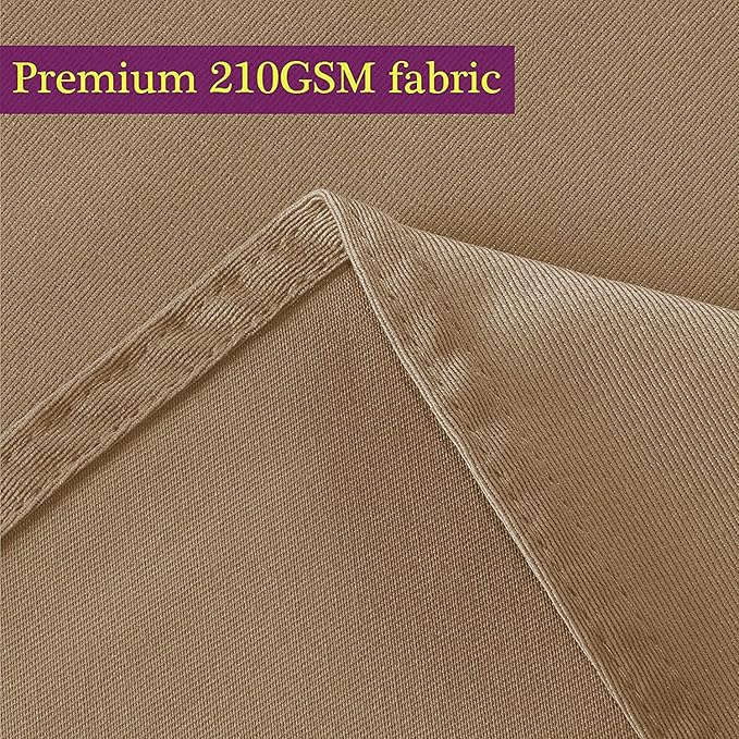 Obstal 210GSM Rectangle Table Cloth - Heavy Duty Water Proof Microfiber Tablecloth, Decorative Fabric Table Cover for Outdoor and Indoor Use (Coffee, 54 x 78 Inch)