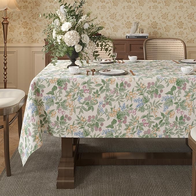 Square Table Cloth,100% Waterproof Tablecloth Oil Proof Spill Proof Vinyl Table Cloth, Wipe Clean Plastic Table Cover for Dining, Camping, Indoor and Outdoor 54" x 54",Mulberry