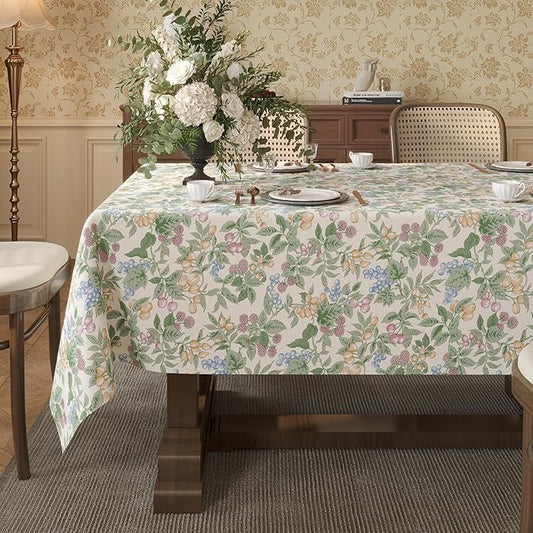 Rectangle Table Cloth,100% Waterproof Tablecloth Oil Proof Spill Proof Vinyl Table Cloth, Wipe Clean Plastic Table Cover for Dining, Camping, Indoor and Outdoor 54" x 84",Mulberry