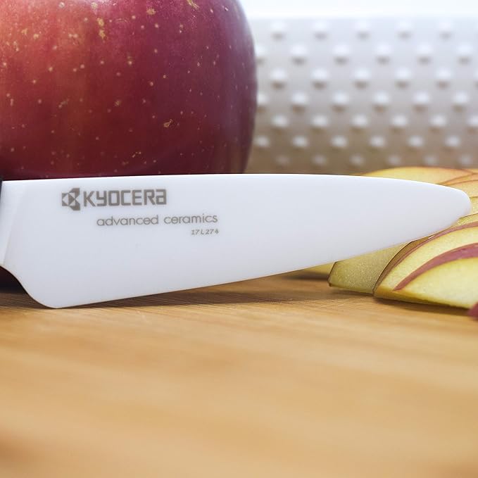 Kyocera 3Piece Advanced ceramic Revolution Series Knife Set, Yellow,White