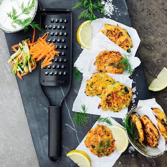 Microplane Kitchen Grater Extra Coarse with a Stainless-Steel Blade - Made in USA, for Cheese, Potato, Zucchini, Carrot, Apple & Cabbage from The Black Sheep Series