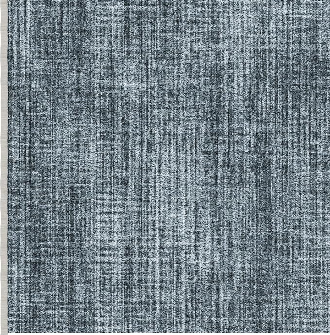 Ottomanson 3-Piece Kitchen Rug Set - Non Slip Runner & Washable Mat - 1'11" x 3' + 1'11" x 4' + 1'11"' x 5' - Durable, Stain Resistant for Entryway, Bedroom and Bathroom, Solid Greyish Blue