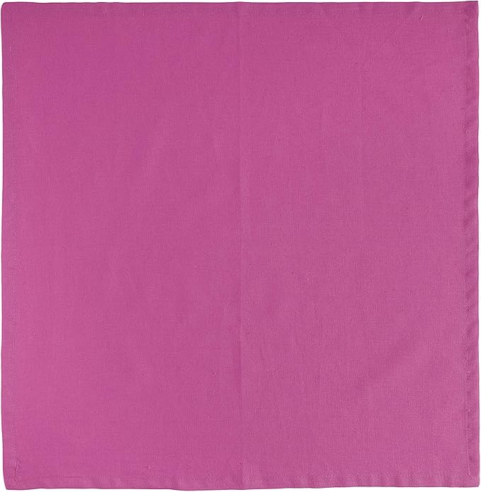 Fingercraft Dinner Cloth Napkins, Cotton Linen Blend Fabric 12 Pack Easter Special, Premium Quality, Mitered Corners for Every Day Use Napkins are Pre Shrunk and Good Absorbency Magenta