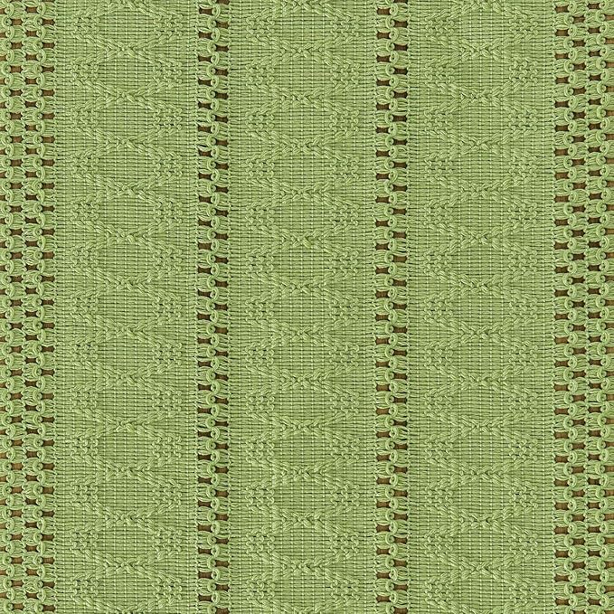 ZeeMart Macrame Style Boho Table Runner, Sage Green Table Runners 60 Inches Long, Farmhouse Woven Home Decor, 12x60 Inch, Green