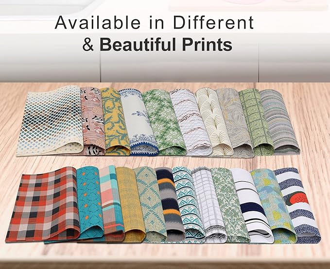 Ruvanti Placemats 100% Cotton 13x19 Inch, Dining Table Placemats Set of 6, Modern Place Mats for Dining Table Decor, Kitchen & Table Linens, Coffee Mat for Christmas Dinners - Watermelon