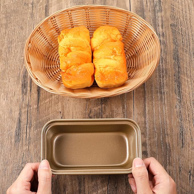 12 Pcs Mini Loaf Pan for Baking Bread Non Stick Small Banana Bread Tins 6.1 x 3.3 x 2.1 Inches Nonstick Carbon Steel Tiny Meatloaf Pan for Oven and Baking
