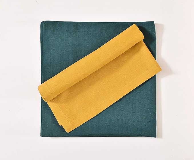 Fingercraft Multicolor Cloth Napkins - Set of 12 Pure Cotton Everyday Lunch Dinner Napkin - Holiday Birthday Party Gift - Soft Washable Absorbent Reusable Napkin Christmas Cloth Napkins Multi Pack