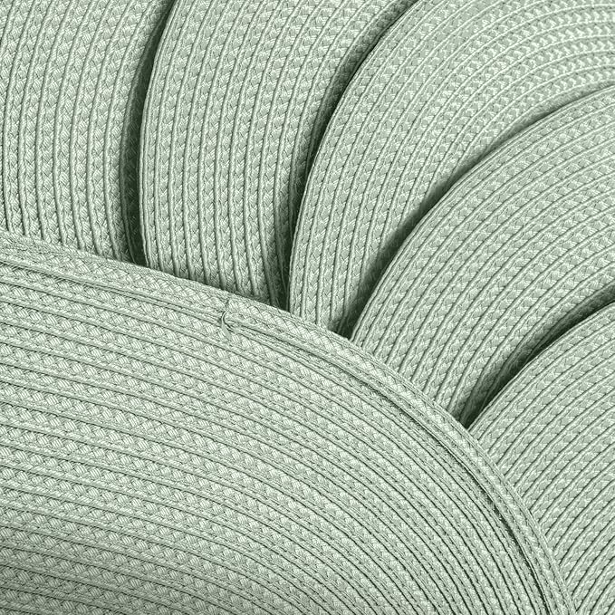 AHHFSMEI Placemats Set of 8 for Dining Table Washable Woven Non-Slip 18x12 inches Placemat Heat-Resistant Durable Table Mats for Dining Table Easy to Clean (Sage Green, 8)