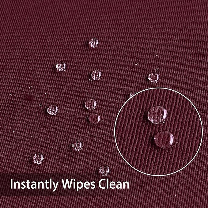 Obstal 210GSM Rectangle Table Cloth - Heavy Duty Water Resistance Microfiber Tablecloth, Decorative Fabric Table Cover for Outdoor and Indoor Use (Burgundy, 60 x 120 Inch)