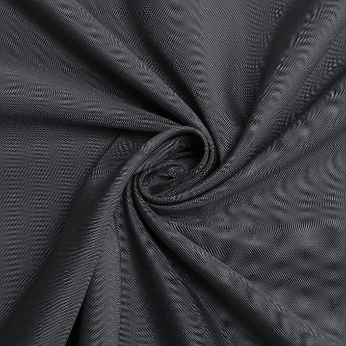 sancua Round Tablecloth - 80 Inch - Water Resistant Spill Proof Washable Polyester Table Cloth Decorative Fabric Table Cover for Dining Tables, Buffet Parties and Camping, Grey