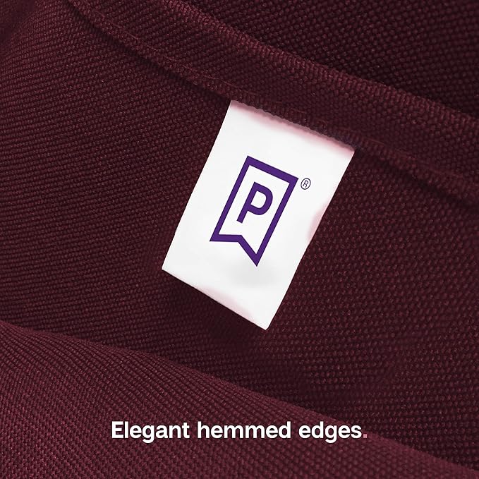 Gee Di Moda Round Tablecloth - 90 Inch Burgundy Round Table Cloth for 30 to 60 Inch Round Tables - Heavy Duty Washable Fabric - for Buffet Table, Holiday Party, Dinner, Wedding & Baby Shower