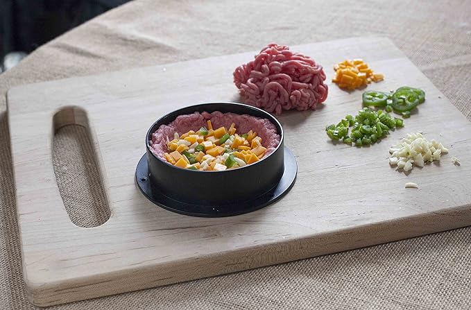 Stuffed Burger Press Kit, 3 in 1 Heavy Duty Non-Stick Patty Molds, Easily Make the Perfect Burger, Stuffed Burger or Sliders