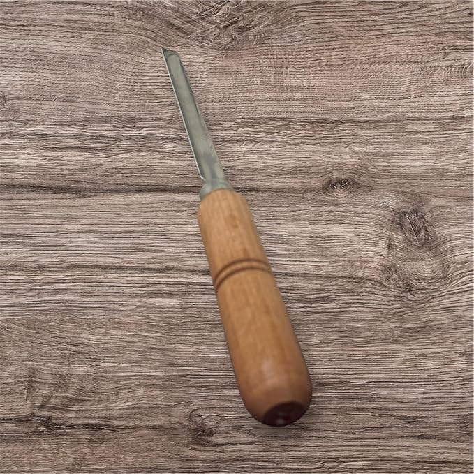 Vegetable Corer with Wooden Handle, Stainless Steel Zucchini Squash Cucumber Eggplant Core and Seeds Remover, 0.5 Inch Blade Diameter Kitchen Tool for Stuffed Vegetables