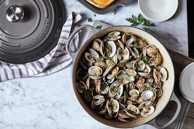 Le Creuset Enameled Cast Iron Signature Round Dutch Oven, 13.25 qt., Oyster