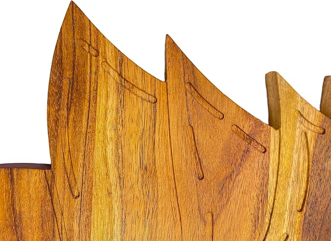 Treen Art Wood Cutting Board for Kitchen Christmas Wave Tree Shaped Wooden Cutting Board with Handle & Grooves, Decorative cutting board for Cheese and Charcuterie Serving Platter 14"L x 10"W