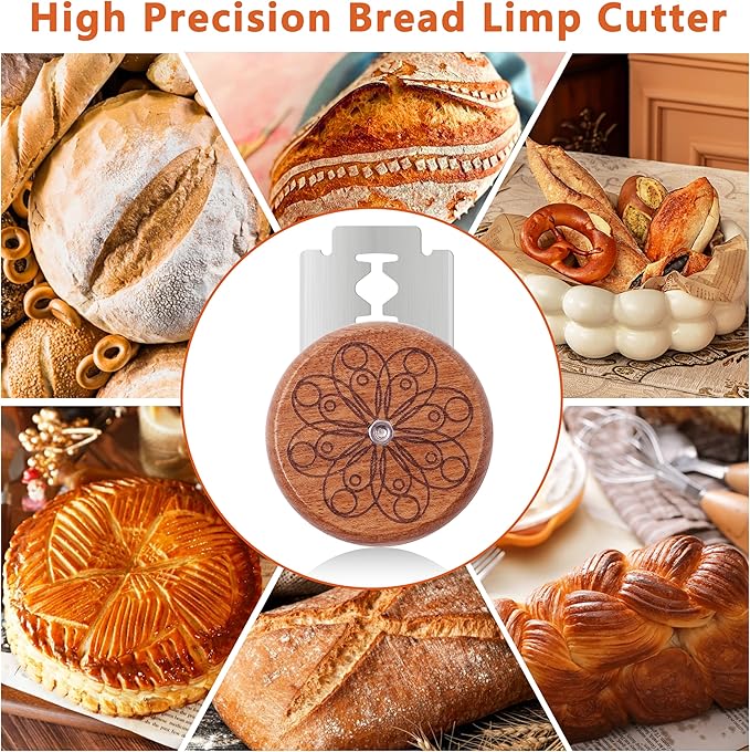 UFO Bread Lame Cutter for Homemade Sourdough,Bread Scorer Tool for Sourdough with 5 Blades and Case,Slashing Tool Bread Cutting Knife for Artisan Bread and Baguette Makers,Circle-black