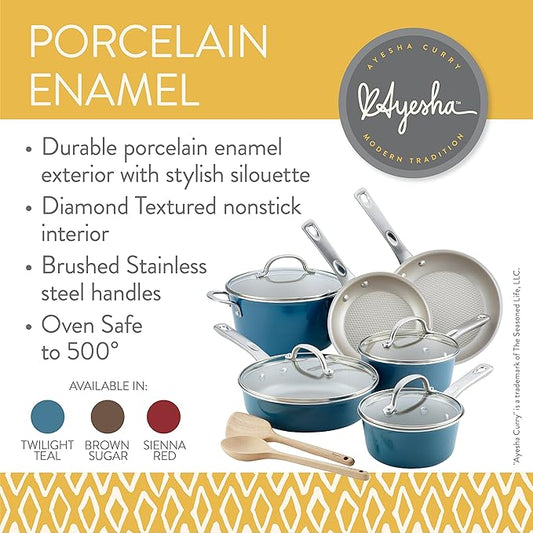 Ayesha Curry Home Collection Nonstick Frying Pan / Fry Pan / Skillet - 11.5 Inch, Brown