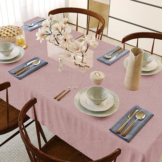 HX&OD Rectangular Tablecloth Cationic Fabric Waterproof Stain Resistant Wrinkle-Resistant for Home/Decoration/Party/Buffet/Wedding/Dining Room/Camping
