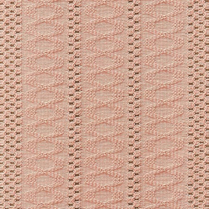 ZeeMart Macrame Style Boho Table Runner, Pink Table Runners 108 Inches Long, Farmhouse Woven Home Decor, 12x108 Inch, Rose Pink