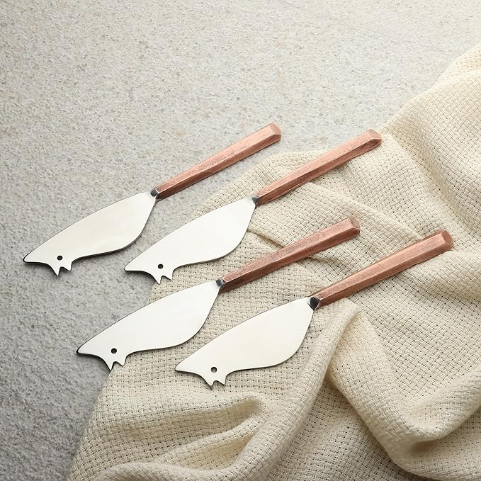 INOX artisans Plateau Ratoncito Cheese Spreader/Knife 4 Pc. Set