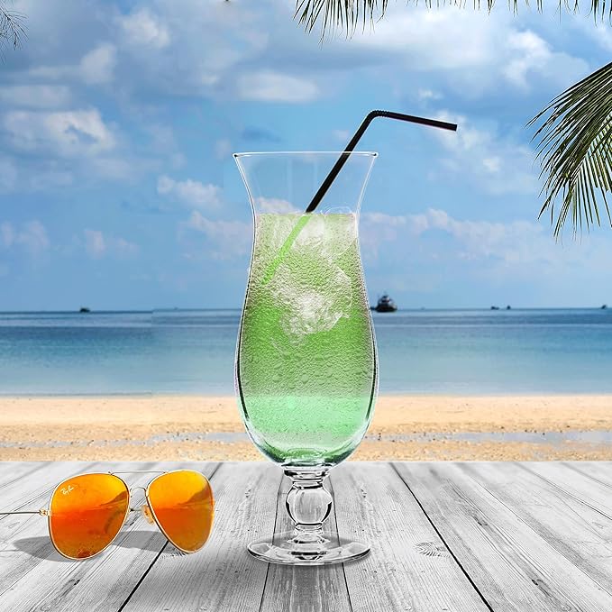 DISCOUNT PROMOS Libbey Hurricane Glasses 16 oz. Set of 12, Bulk Pack - Branded Drinkware for Cocktail, Pina Colada or Mudslide - Clear