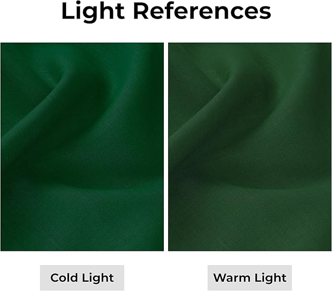 D'Moksha Homes Linen Forest Green Table Runner 120 Inches Long - 100% Pure Linen Hemstitch 14 x 120 Inch Table Runner for Dining, St Patricks Day, Easter - Classic Hemstitch