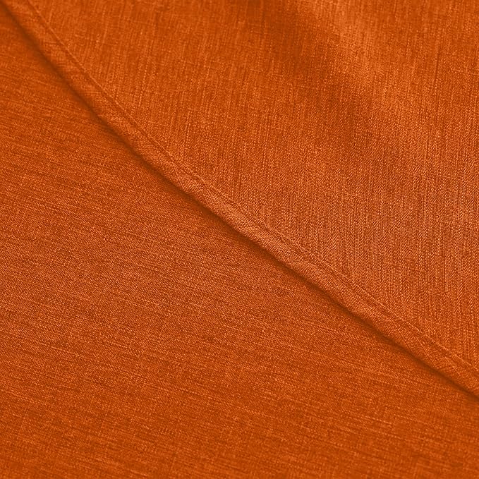 Waterproof Round Tablecloth for Round Dining Table, Decorative Rustic Soft Wipeable Table Cloths Cover Indoor Outdoor Use for Holiday,Wedding, Kitchen (70 Inch,Round (4-6 Seats),Rust)