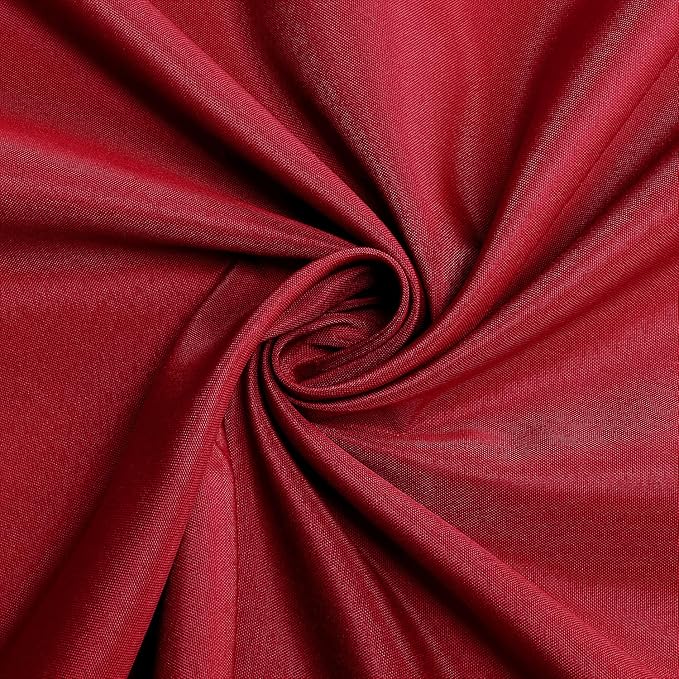 sancua Round Tablecloth - 90 Inch - Water Resistant Spill Proof Washable Polyester Table Cloth Decorative Fabric Table Cover for Dining Tables, Buffet Parties and Camping, Red