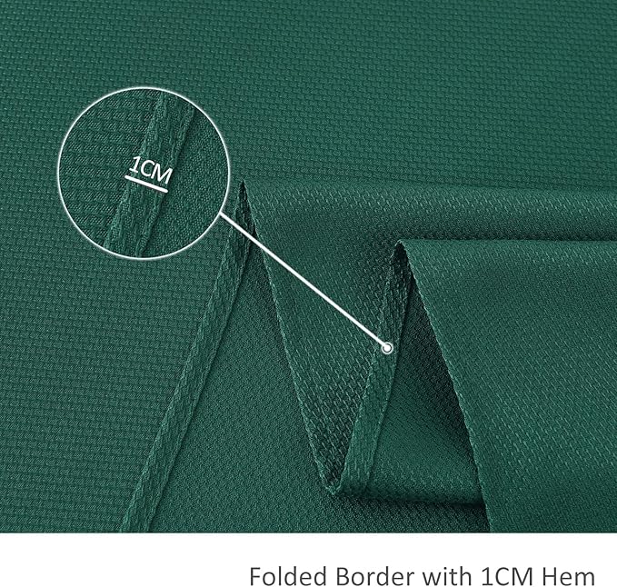 maxmill Jacquard Square Tablecloth Waterproof Spillproof Wrinkle Resistant Soft Textured Table Cloth for Dinner and Party Washable Soft Fabric, Indoor and Outdoor Use, 60 x 60 Inch, Hunter Green