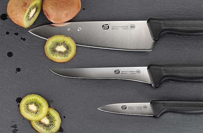 Top Cut P2 Series 1020120 Swedish 12C27 Steel 9-Piece Knife Bag Set