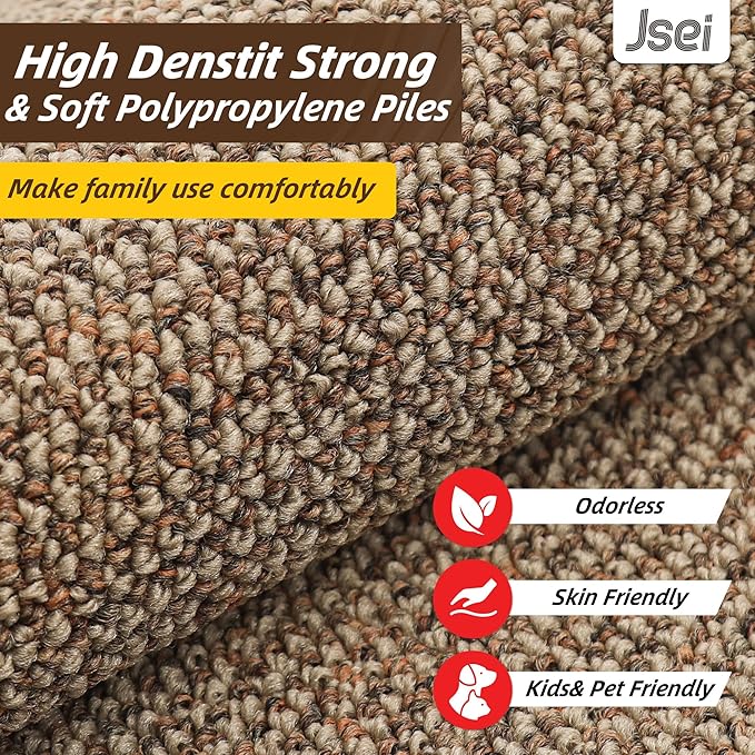 JSEI Kitchen Rugs and Mats, 2PCS Non-Slip Kitchen Mats for Floor, Machine Washable Absorbent and Stain Resistant Kitchen Runner, Carpet Mats with TPR Backing, 17''x30''+17''x60'', Taupe