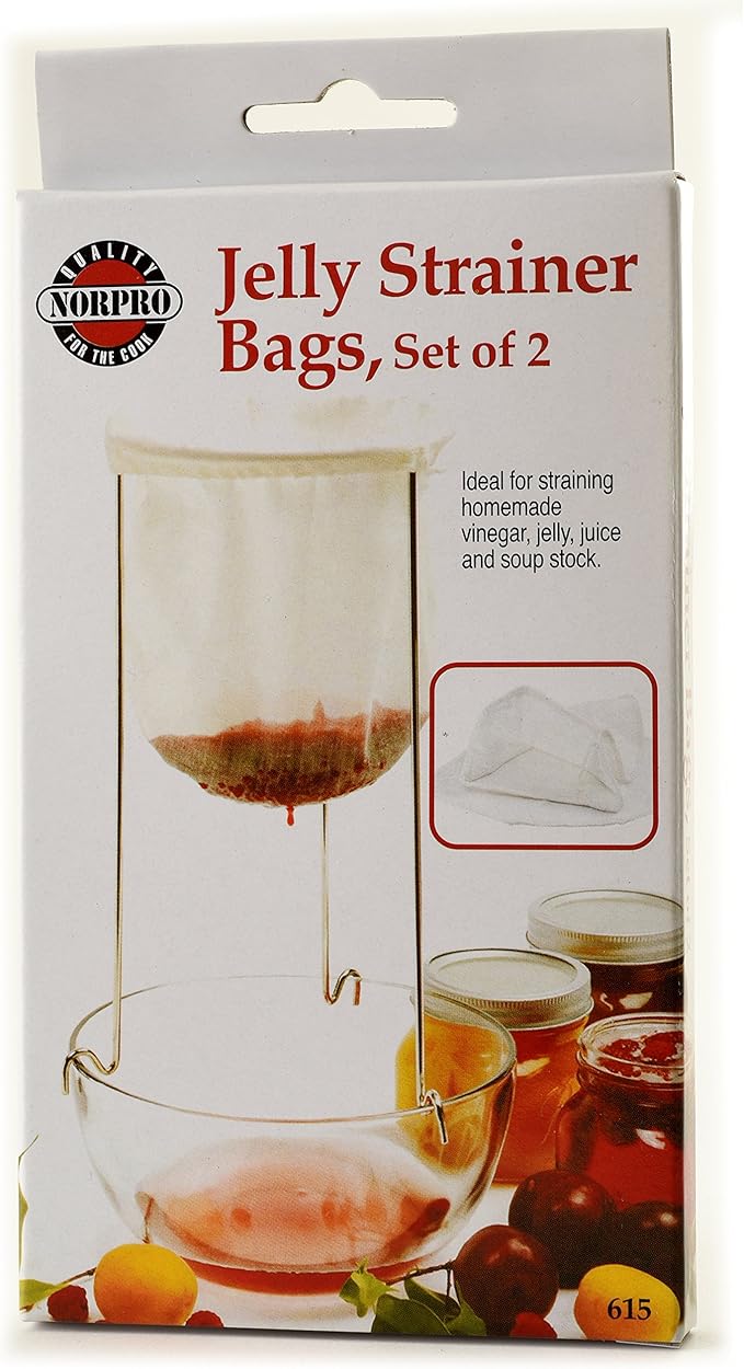Norpro Replacement Jelly Strainer Bags, 2 Pieces, 8.5 in L X 9 in W, as shown