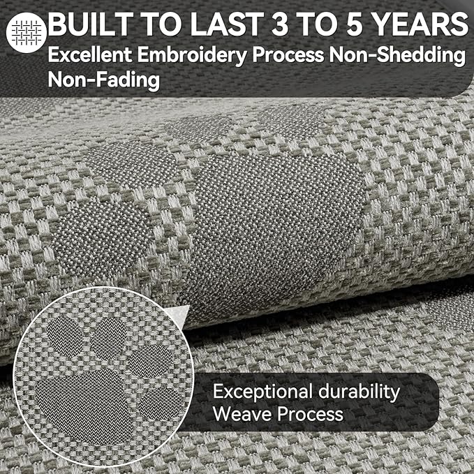 Non-Slip Kitchen Mats for Floor, Soft Woven Linen Embroidery Kitchen Runner Rug - Super Absorbent Washable Kitchen Sink Mat with Rubber Backing for Office & Home Gray 17x59