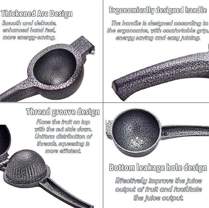 ARC Cast Iron Lime Juicer Lime Squeezer Lemon Squeezer, Heavy Duty Hand Juicer for Oranges, Pomegranate, Lemons & Limes(3.5"), J-001
