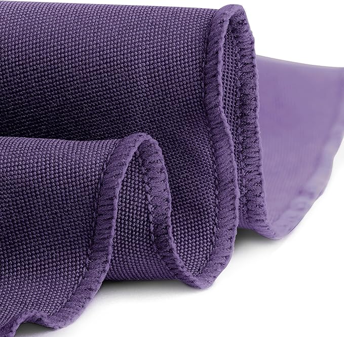 Gee Di Moda Round Tablecloth - 70 Inch Purple Round Table Cloth for 24 to 48 Inch Round Tables - Heavy Duty Washable Fabric - for Buffet Table, Holiday Party, Dinner, Wedding & Baby Shower
