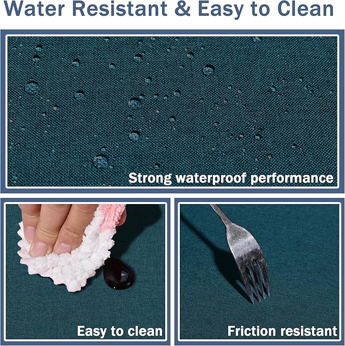 HX&OD Rectangular Tablecloth Cationic Fabric Waterproof Stain Resistant Wrinkle-Resistant for Home/Decoration/Party/Buffet/Wedding/Dining Room/Camping