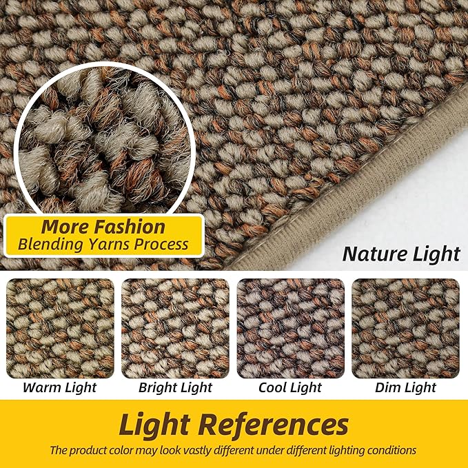 JSEI Kitchen Runner Rugs, 17''x60'' Non-Slip Kitchen Mats for Floor, Machine Washable Absorbent and Stain Resistant Kitchen Rug, Carpet Mats with TPR Backing for Kitchen, Taupe