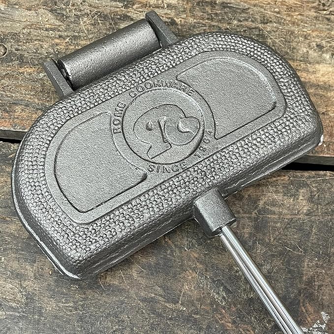 ROME Panini Press Cast Iron Sandwich Cooker Designed For Use On BBQ Grills, #1305