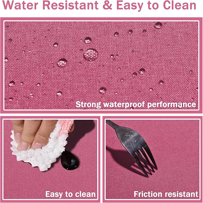 HX&OD Rectangular Tablecloth Cationic Fabric Waterproof Stain Resistant Wrinkle-Resistant for Home/Decoration/Party/Buffet/Wedding/Dining Room/Camping
