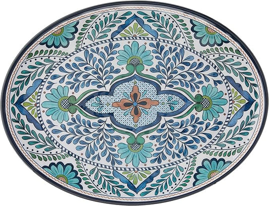 Certified International Talavera Melamine 18" x 13.5" Oval Platter, Multicolor