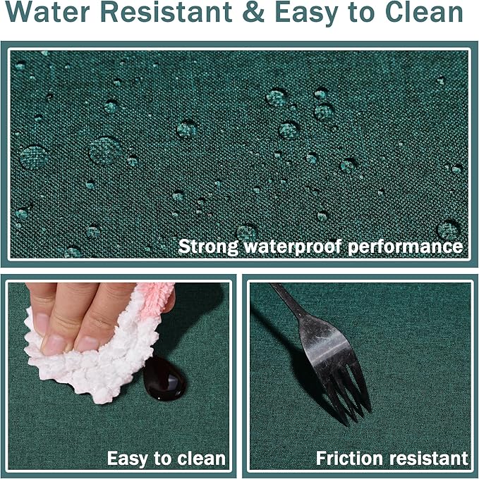 HX&OD Rectangular Tablecloth Cationic Fabric Waterproof Stain Resistant Wrinkle-Resistant for Home/Decoration/Party/Buffet/Wedding/Dining Room/Camping