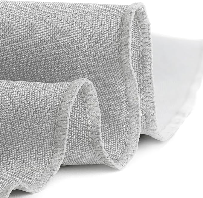 Gee Di Moda Round Tablecloth - 70 Inch Silver Round Table Cloth for 24 to 48 Inch Round Tables - Heavy Duty Washable Fabric - for Buffet Table, Holiday Party, Dinner, Wedding & Baby Shower